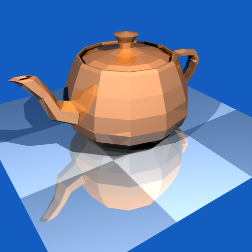 teapot with depth of field